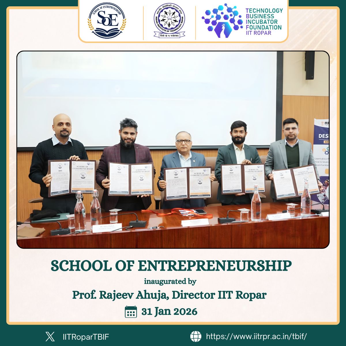 EVIGWAY at IIT Ropar - School of Entrepreneurship Inaugurated